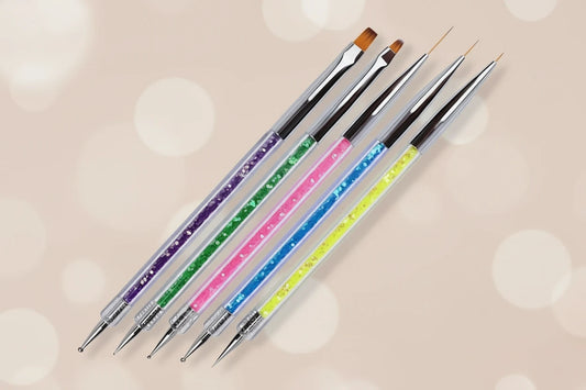 Set 5 Stylos Dotting Nail Art - Pinceaux Ongles Accessoires Outils Manucure Professionnelle Fournitures Nail Supplies