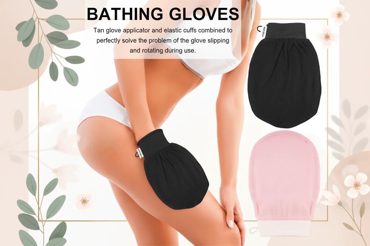 Gant Gommage Hammam Marocain - Exfoliant Corps Visage Massage Kessa Bain Douche