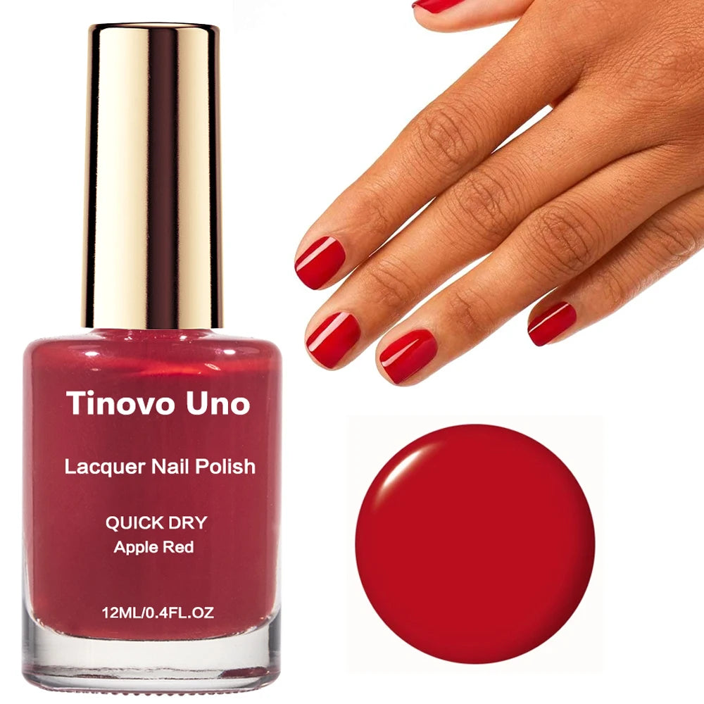 Vernis Ongles Tinovo Uno Rose Gold Métallique - Fortifiant Ongles Séchage Rapide Effet Miroir Laque Vernis Manucure Nail Art