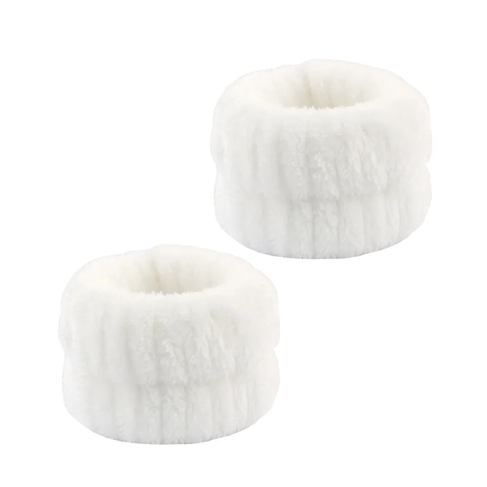 Lot 3pcs Bandeau Spa Serre-Tête Bracelet Lavage Visage - Microfibre Maquillage Serviette Cheveux Absorbant Poignet