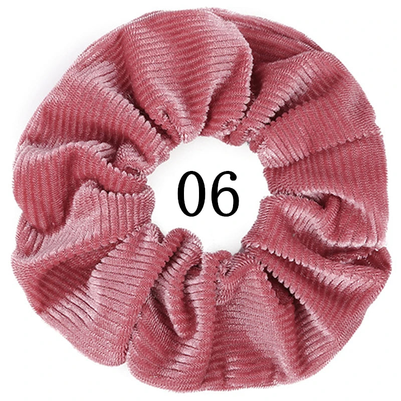 Lot 10/6/1pc Chouchous Cheveux Velours Femme - Élastiques Bandeau Couleur Unie Noir Accessoires Cheveux Doux