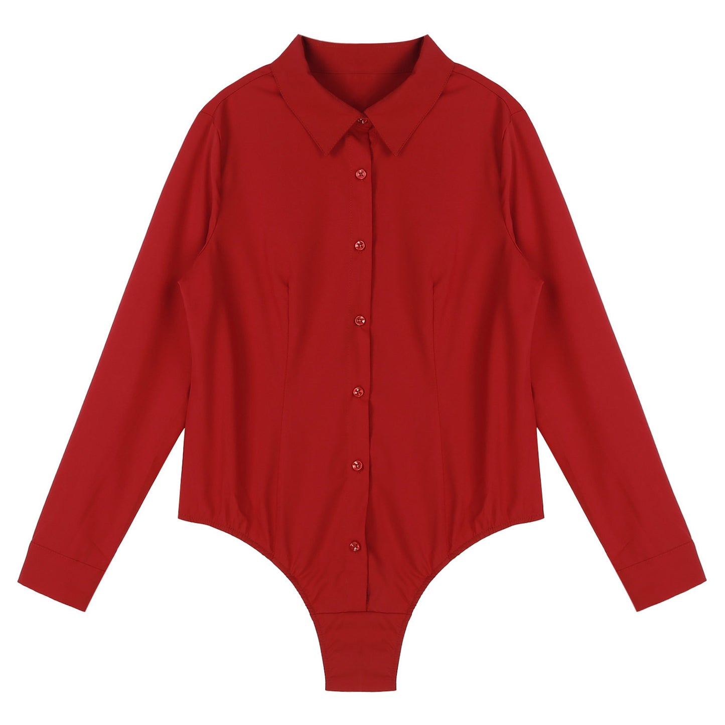 Chemise Body Femme Bureau Blanc - Manches Longues Slim Fit Uniforme Travail