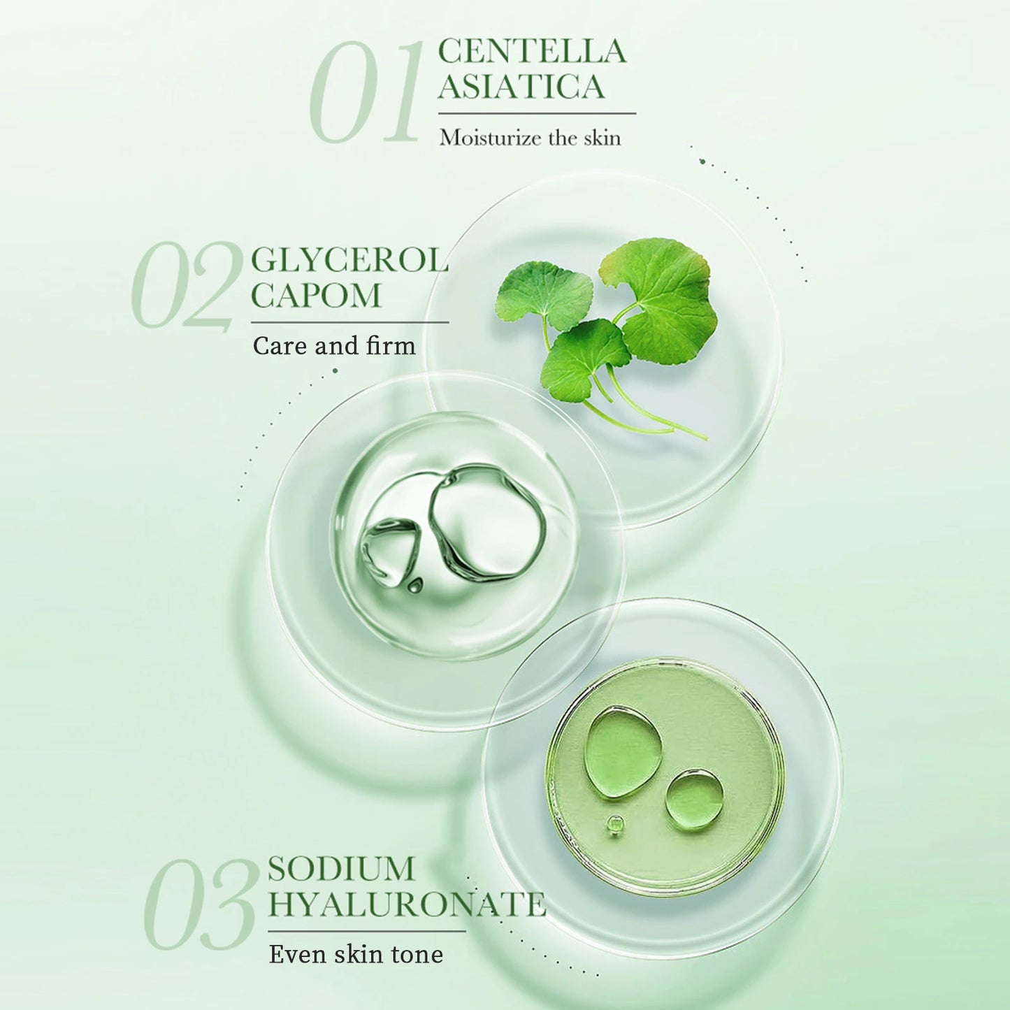 Kit Soin Visage Centella Asiatica 6 Pièces - Nettoyant Doux Hydratation Profonde Routine Quotidienne Tous Types Peau