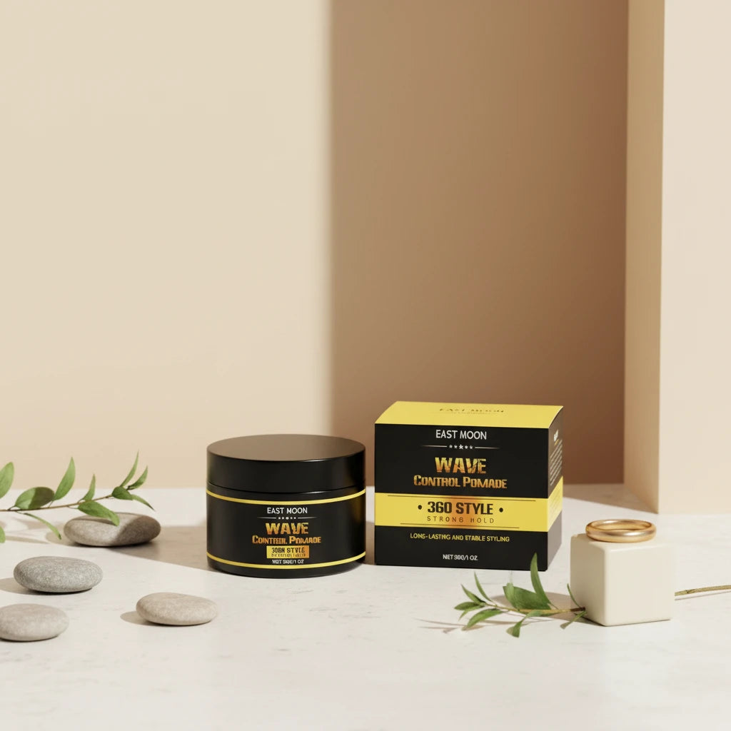 Cire Coiffante Huile Coco Homme - Fixation Forte Contrôle Ondulations Non Grasse Réduit Frisottis Restaure Modelage Pommade