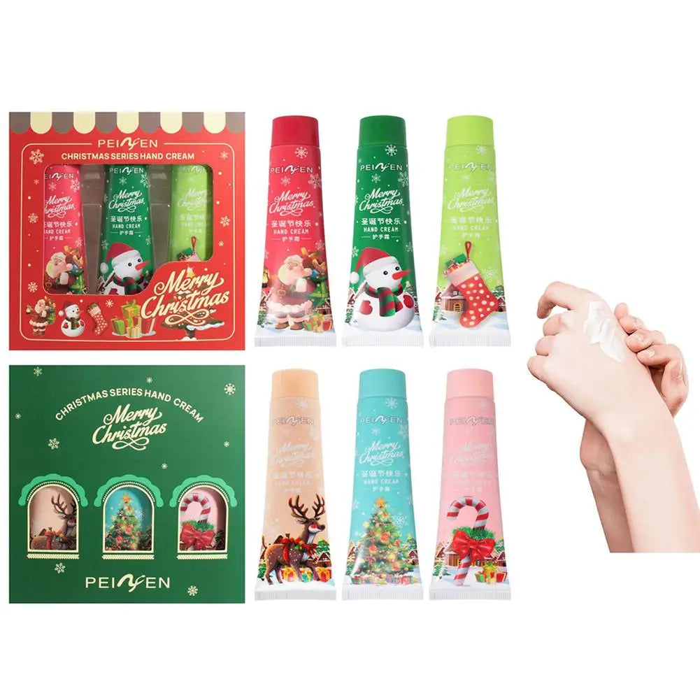 Coffret Crèmes Mains Noël - Hydratantes Rafraîchissantes Nourrissantes Soin Mains Festif