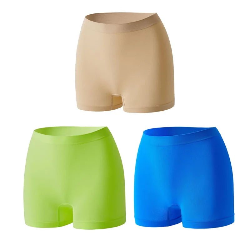 Lot de 3 Culottes Femme Taille Haute Seamless - Shorty Anti-Frottement Gainant Sport