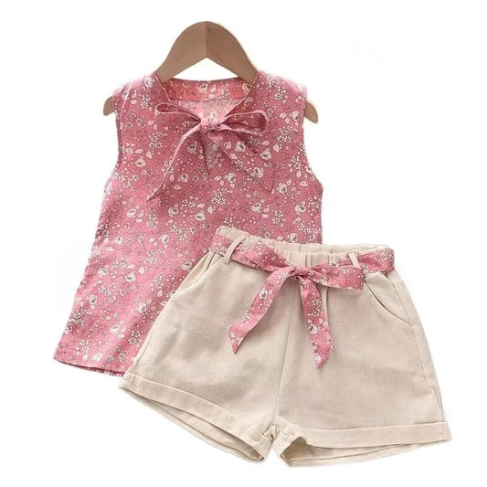 Ensemble 2 pièces bébé fille été - Débardeur + Short