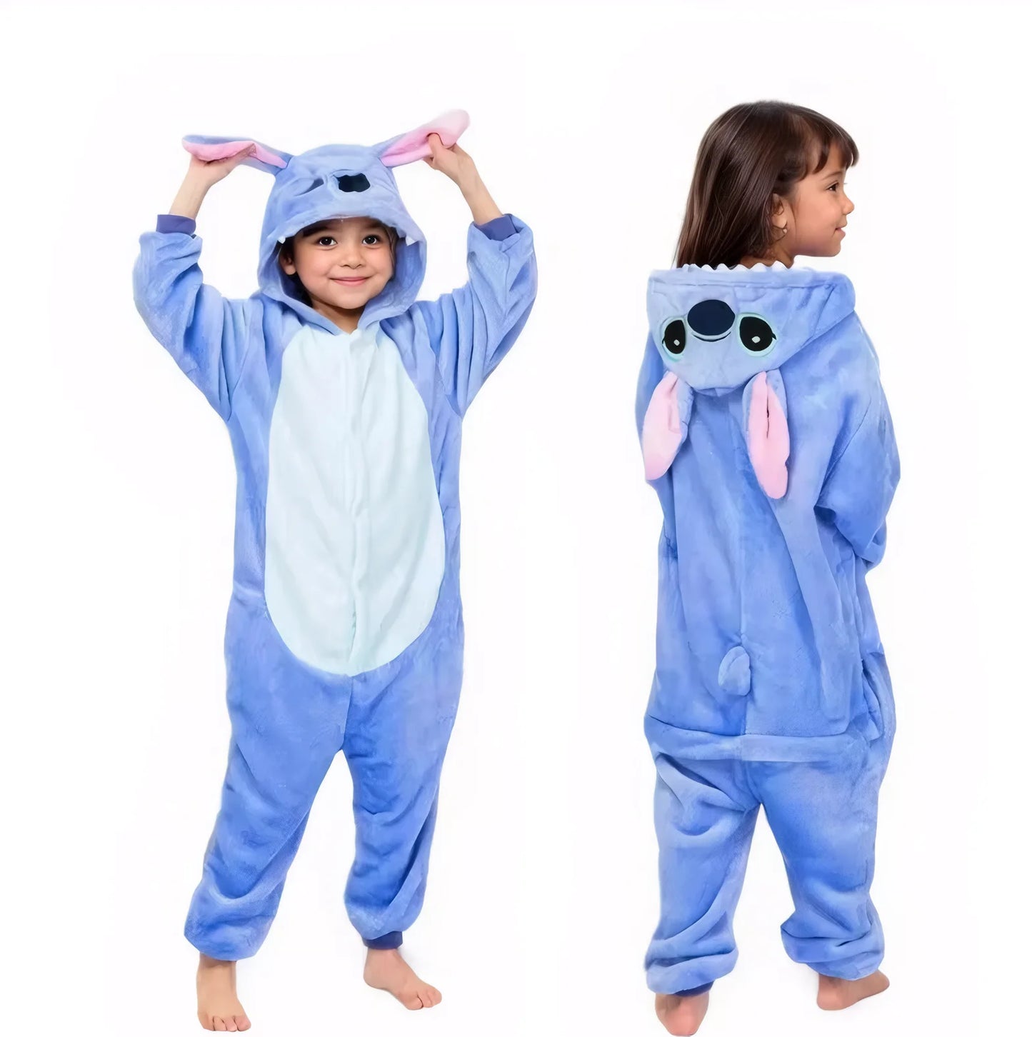 Combinaison Pyjama Enfant à Capuche - Costume Cosplay Peluche Hiver