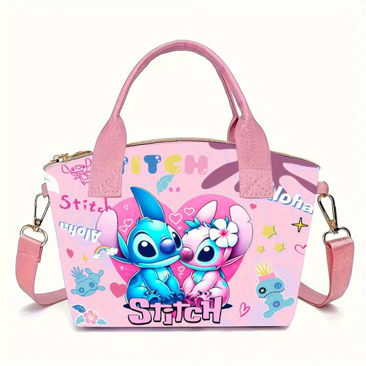 Sac Bandoulière Disney Stitch Officiel - Pochette Ajustable Ado Légère Durable Lilo & Stitch Cadeau