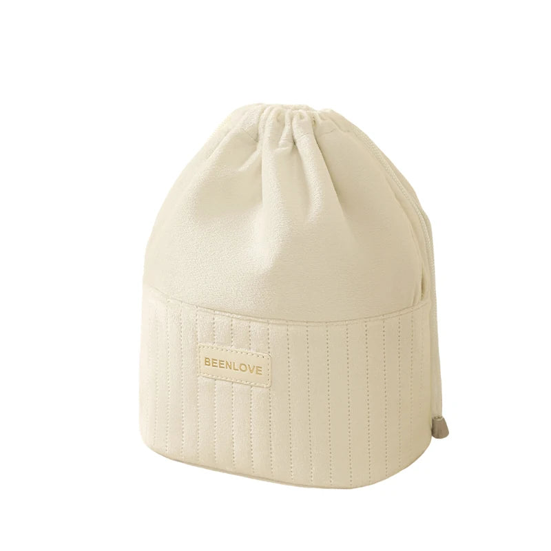 Sac Cosmétique en Velours Grande Capacité Trousse de Maquillage Voyage Multifonctionnelle Portable avec Zip Élégant pour Usage Quotidien