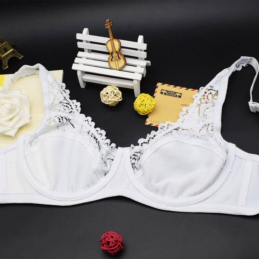 Soutien-Gorge Dentelle Grande Taille Femme - Lingerie Armature Sexy Transparent |