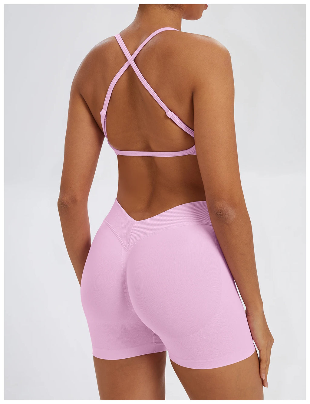 Ensemble Sport Femme 2 Pièces Sans Coutures – Top & Legging Yoga