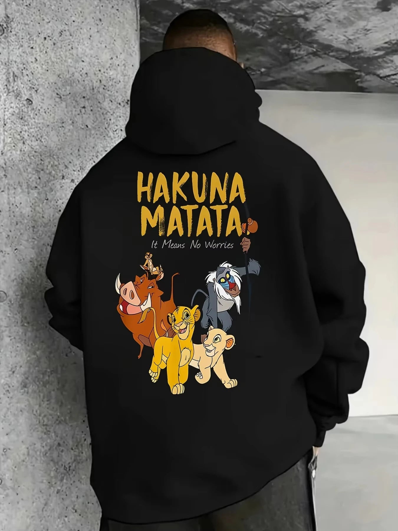 Sweat à Capuche Disney Le Roi Lion - 100% Coton Loose Respirant Casual Homme Femme