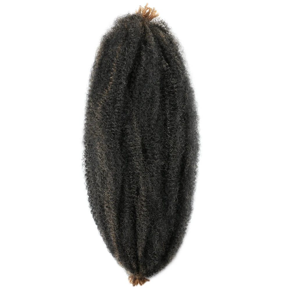 Extension Crochet Afro Kinky Curly Marley Braid 16/24 Pouces - Mèches Tresses Synthétiques Afro Curl pour Femmes