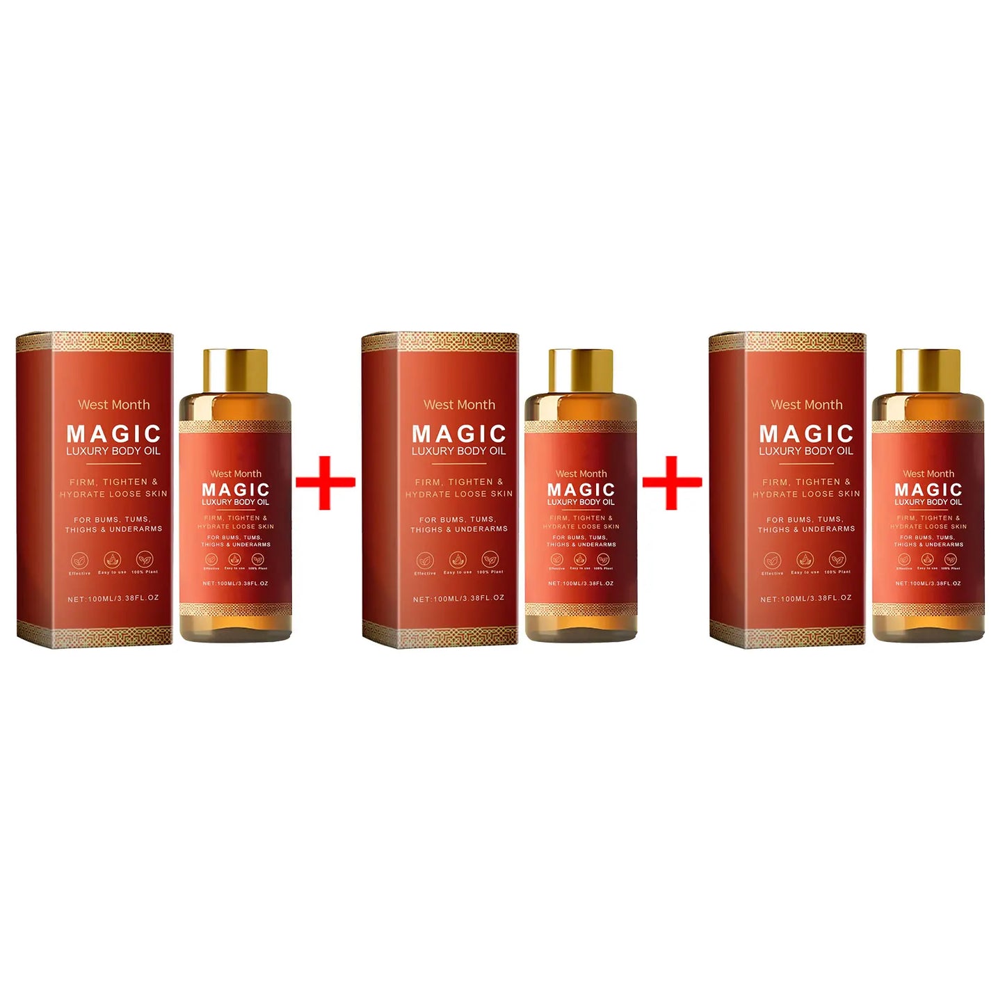 Huile Corps Luxe Magic - Hydratante Profonde Peau Sèche Raffermissante Poitrine Cuisses Réparatrice Nourrissante