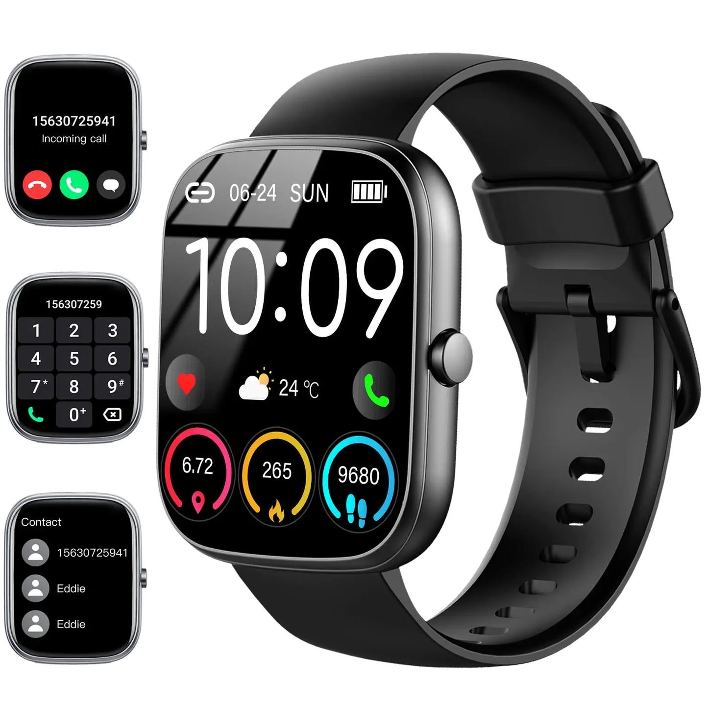 Montre Connectée 1.91" Appels Bluetooth - Smartwatch Étanche IP68 Fitness Tracker 110+ Sports