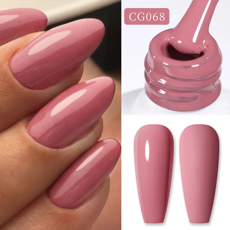 Vernis Gel BORN PRETTY Noir Jelly Nude 10ml - 74 Couleurs Translucide Semi-Permanent UV LED Nail Art DIY Maison