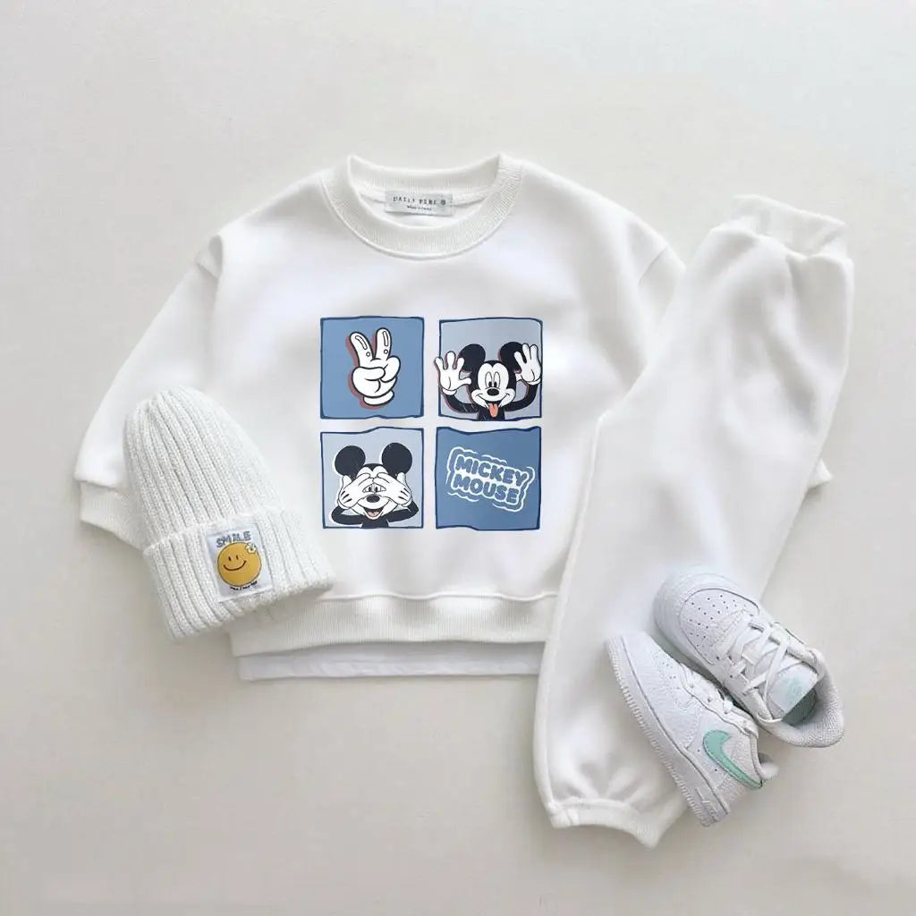 Ensemble Enfant Disney Cartoon - Sweat à Capuche & Pantalon 2 Pièces Garçon Fille