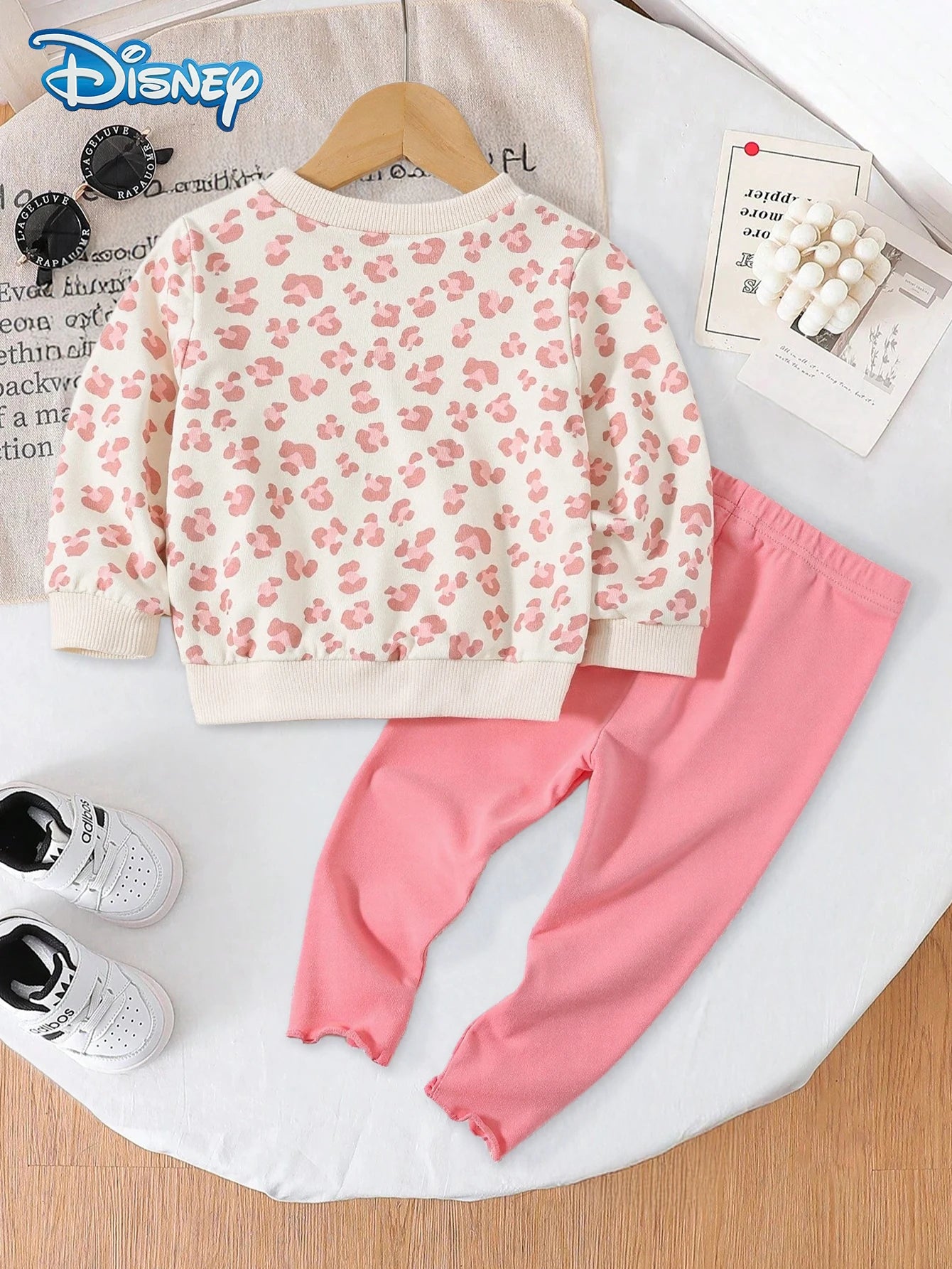 Ensemble Bébé Fille Stitch Disney - Sweat Cœurs + Pantalon Automne Hiver