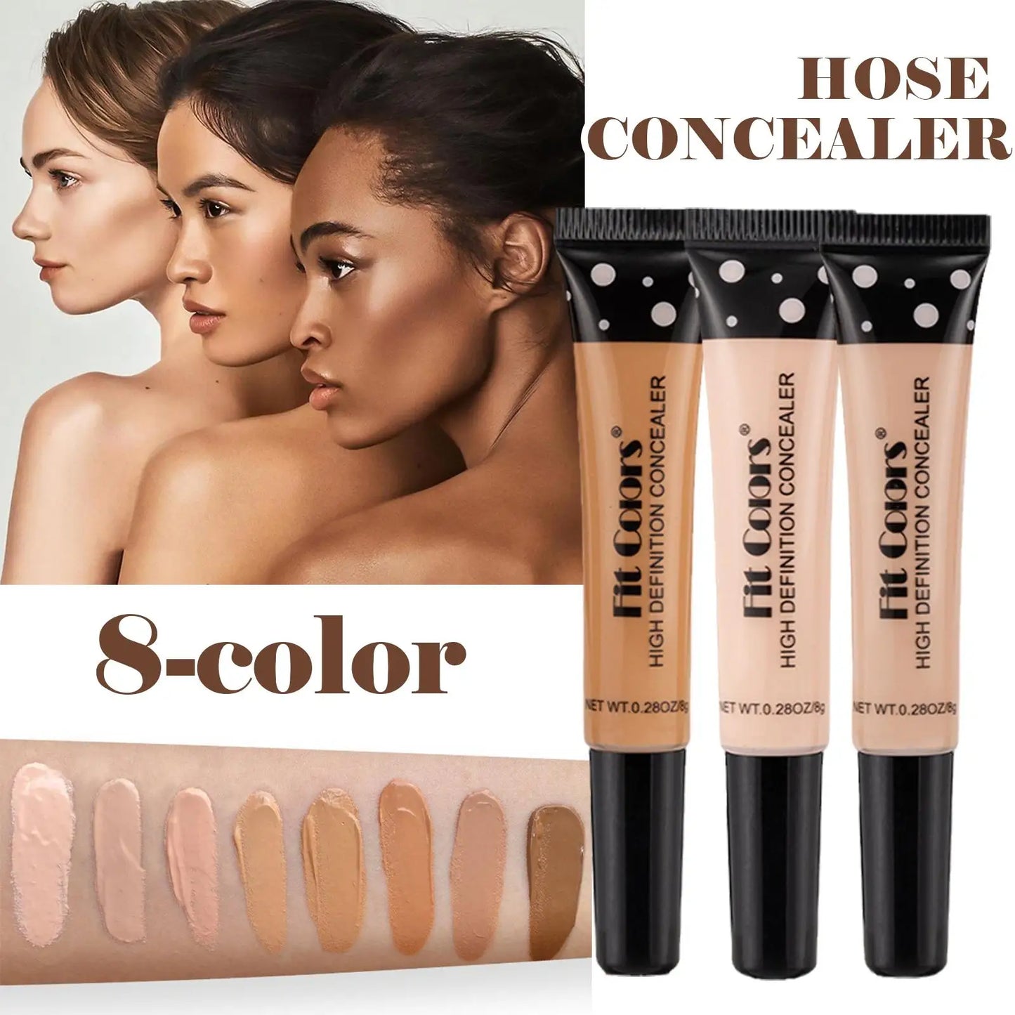 Correcteur Contour Visage Liquide Waterproof Couvrance Totale Fond de Teint Palette Base Maquillage Professionnel Peaux Foncées