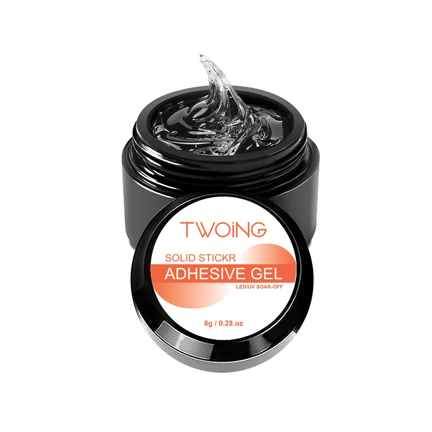 Gel Colle Ongles Solide 8g - Press On Nails Faux Ongles Acrylique Adhésion Forte Longue Durée UV LED