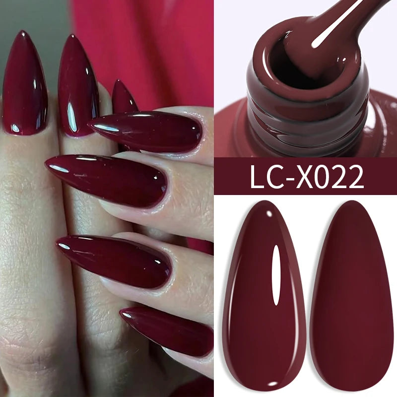 Vernis Gel LILYCUTE Ancora Red Automne Hiver - Semi-Permanent Soak Off UV LED Manucure Nail Art