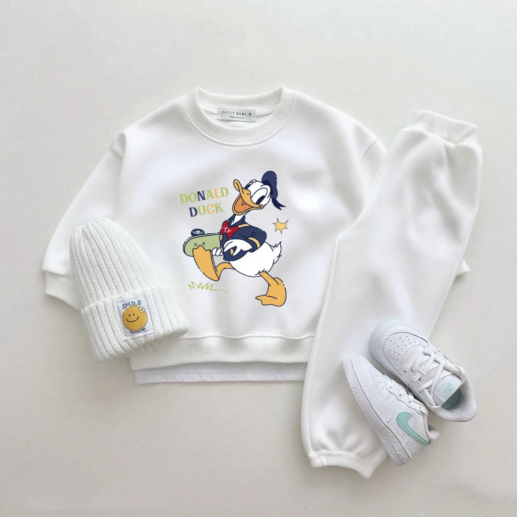 Ensemble Enfant Disney Cartoon - Sweat à Capuche & Pantalon 2 Pièces Garçon Fille