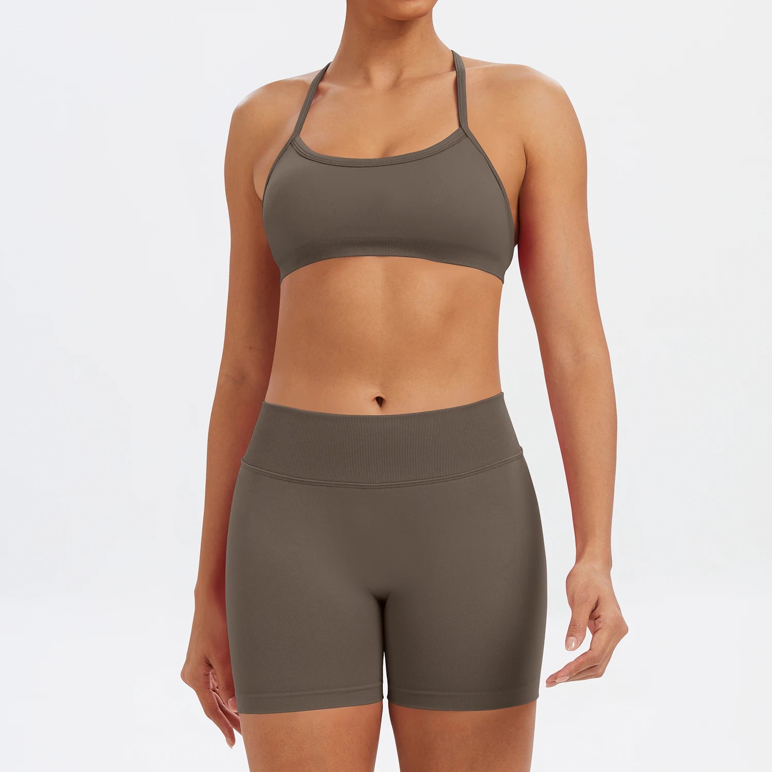 Ensemble Sport Femme 2 Pièces Sans Coutures – Top & Legging Yoga