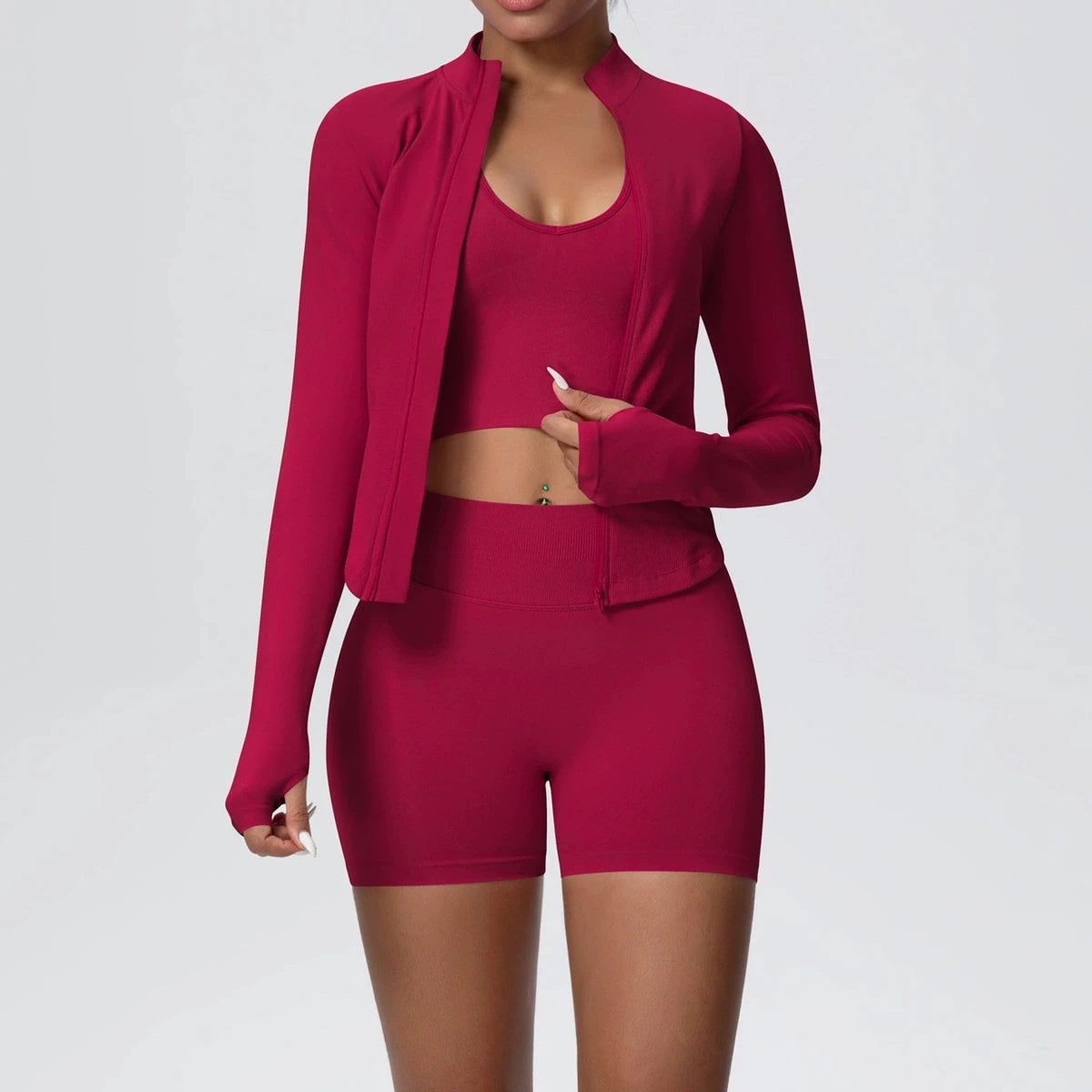 Ensemble Sport Femme 3 Pièces Sans Coutures – Yoga & Fitness
