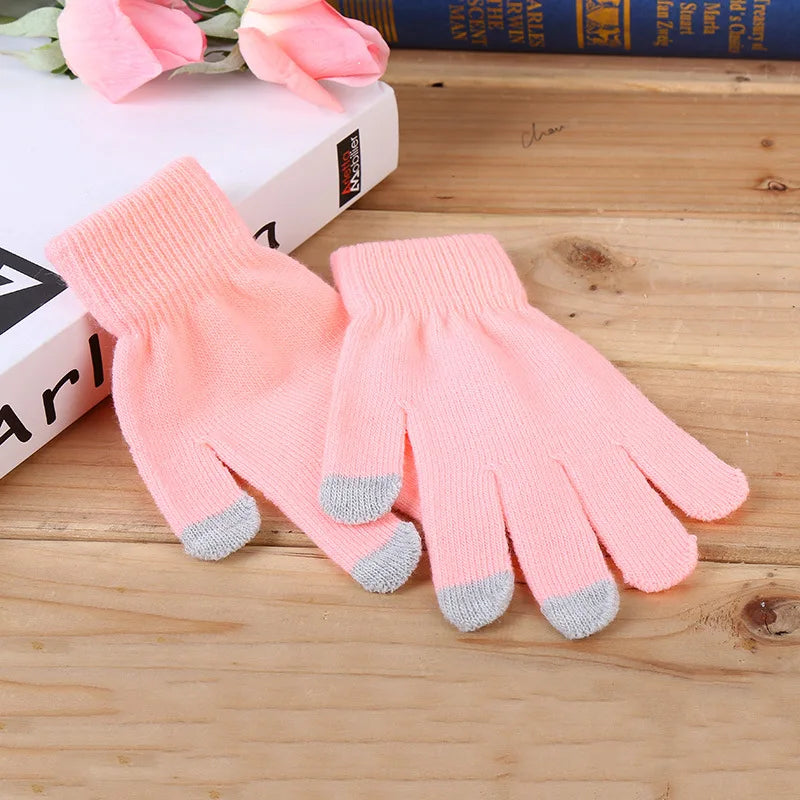 Ensemble Bonnet Écharpe Gants Minnie Mouse Enfant Hiver - Set 3 Pièces Tricoté Chaud Fille Cadeau