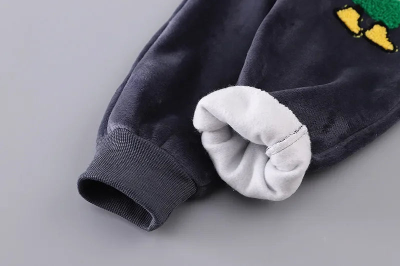 Ensemble 3 Pièces Bébé Hiver - Sweat + Pantalon + Gilet à Capuche - Vêtements Chauds Automne