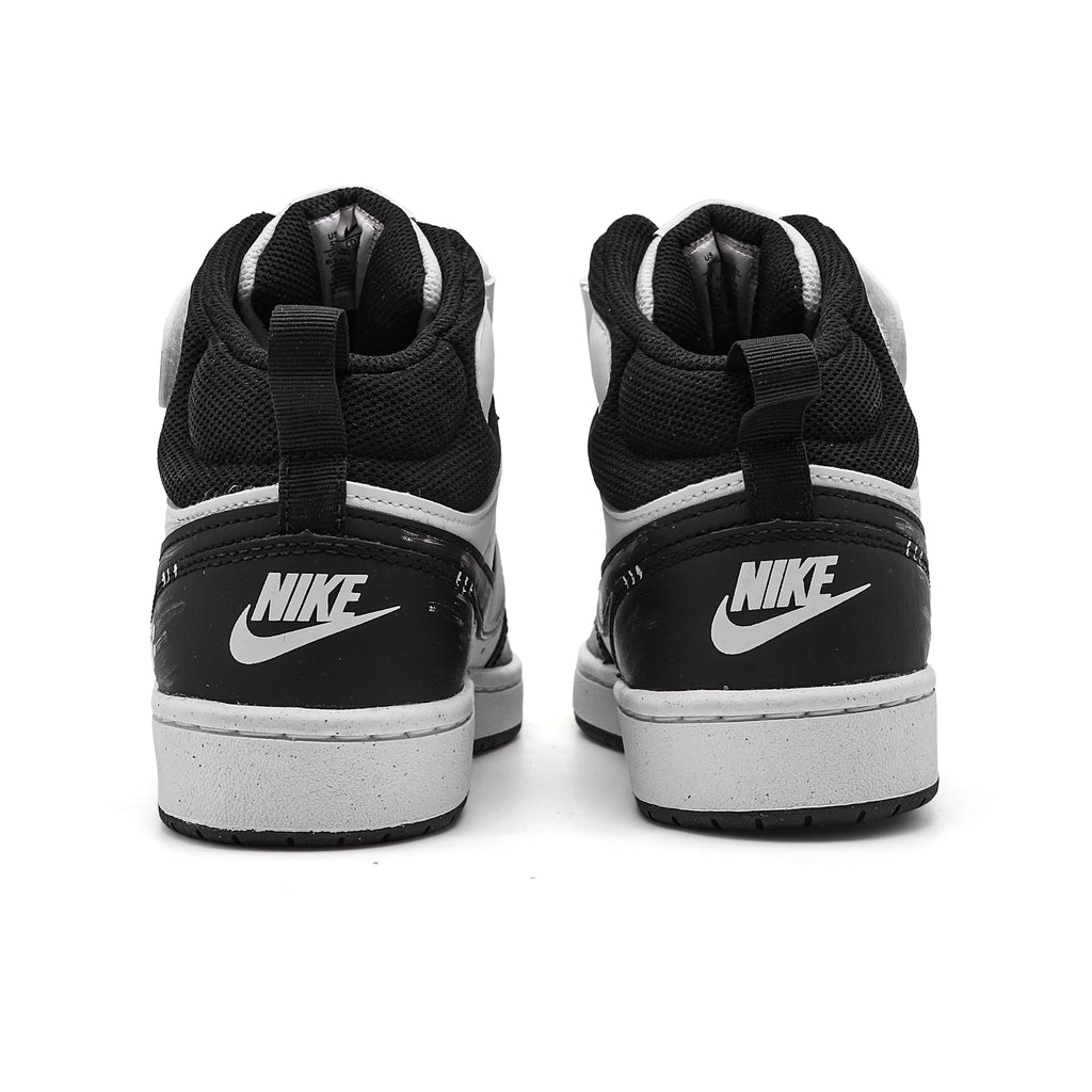 Sneakers Nike Court Borough 2 Bear Meow Unisexe – Cuir Antidérapant Mi-Montante