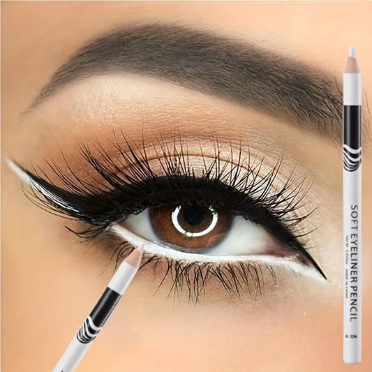 Lot 3 Crayons Eyeliner Blanc Waterproof - Longue Tenue Application Douce Illuminateur Yeux Festivals Soirées