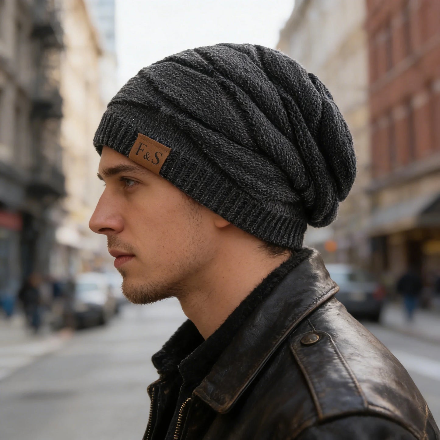 Bonnet Hiver Mixte Slouchy Doublé Polaire - Tricot Chaud Casual Unisexe