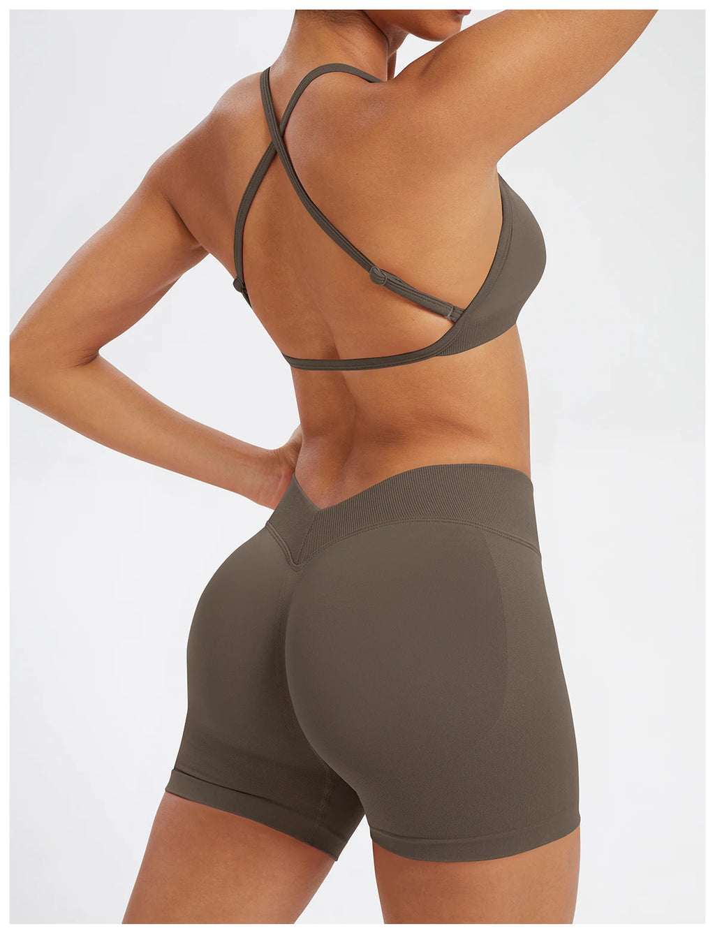 Ensemble Sport Femme 2 Pièces Sans Coutures – Top & Legging Yoga
