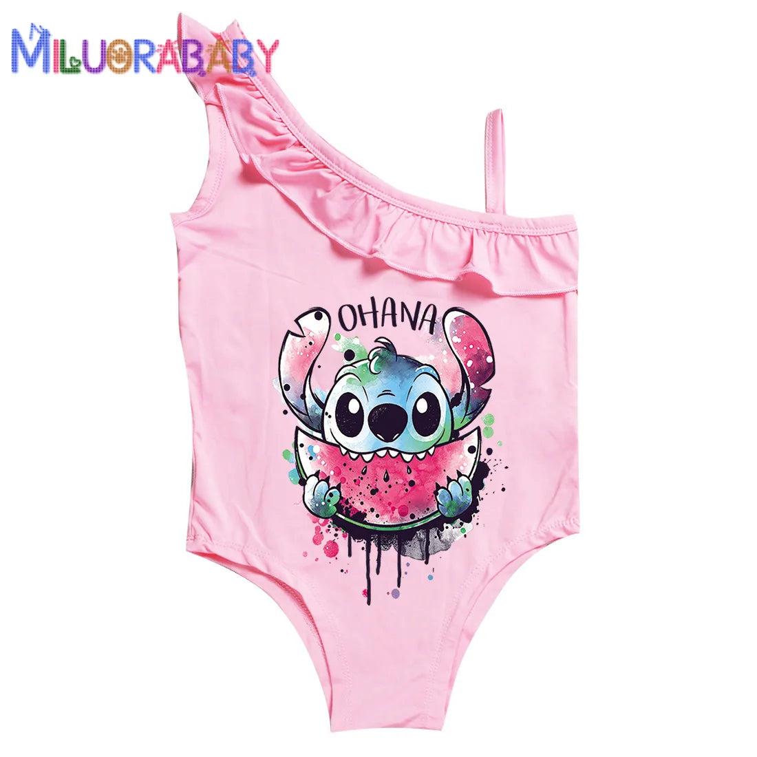 Maillot de Bain Fille Lilo & Stitch Une Pièce Rose - Princesse 3-10 ans