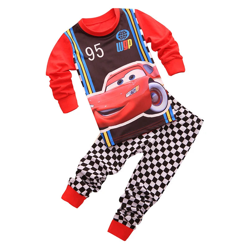 Pyjama Enfant Cars McQueen - Ensemble 2 Pièces Coton Printemps Automne