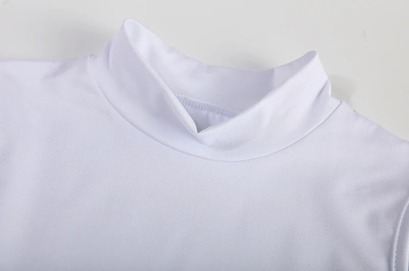 Robe Criss Cross Cut Out Sexy - Bodycon Col Mock Neck Sans Manches