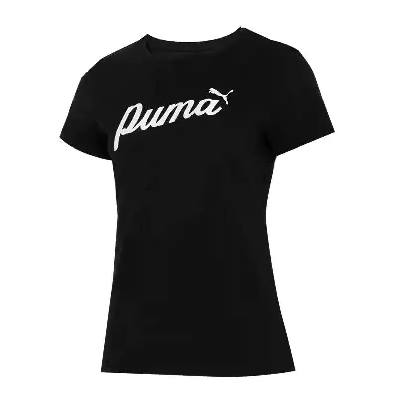 T-shirt Femme PUMA Col Rond – Sport & Casual, Coton, Coupe Ajustée