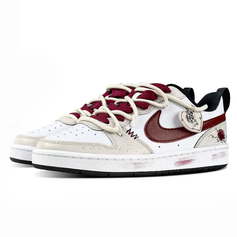 Nike Court Borough – Baskets Femme Rose Manoir Style Casual Résistantes