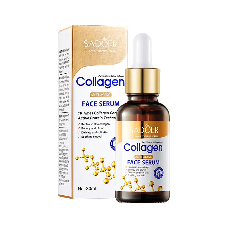 Coffret Soin Visage Collagène - Crème Blanchissante Anti-Âge Raffermissant Sérum Facial Hydratant Acide Hyaluronique