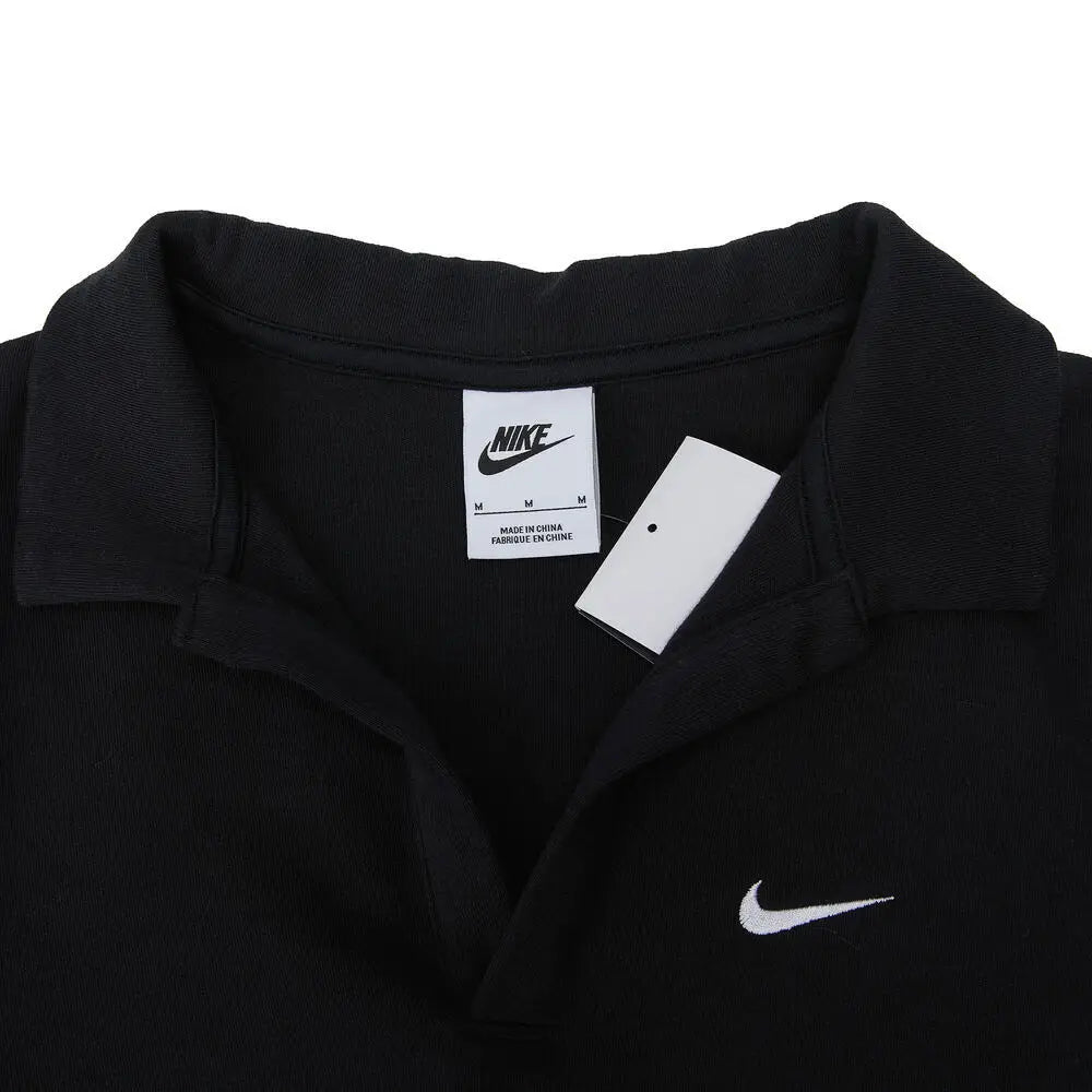 Polo Crop Femme Nike NSW Essential – Coton Respirant, Manches Courtes, Casual