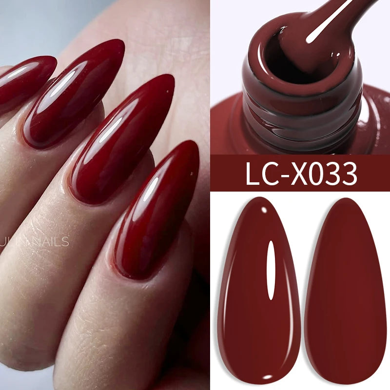 Vernis Gel LILYCUTE Ancora Red Automne Hiver - Semi-Permanent Soak Off UV LED Manucure Nail Art