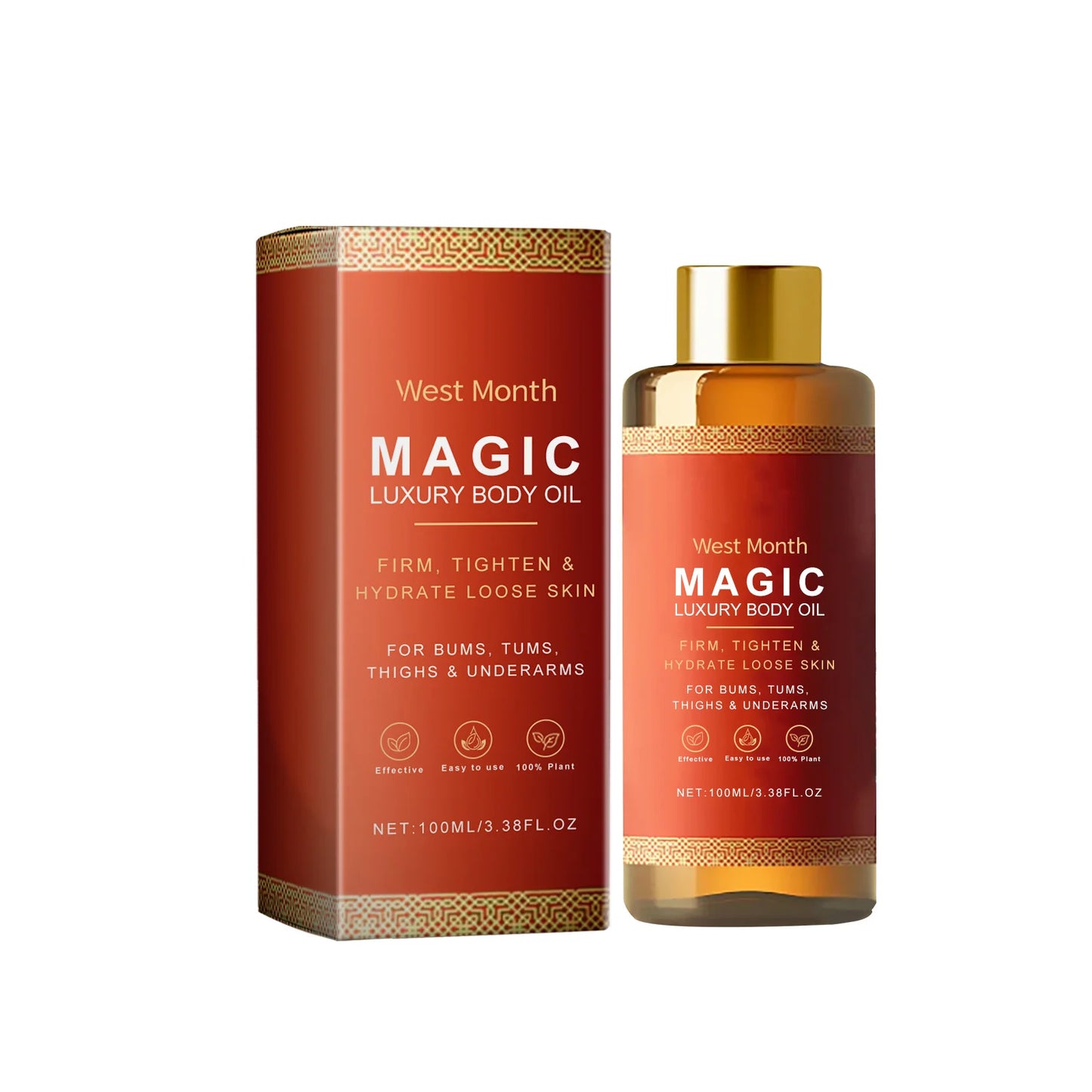 Huile Corps Luxe Magic - Hydratante Profonde Peau Sèche Raffermissante Poitrine Cuisses Réparatrice Nourrissante