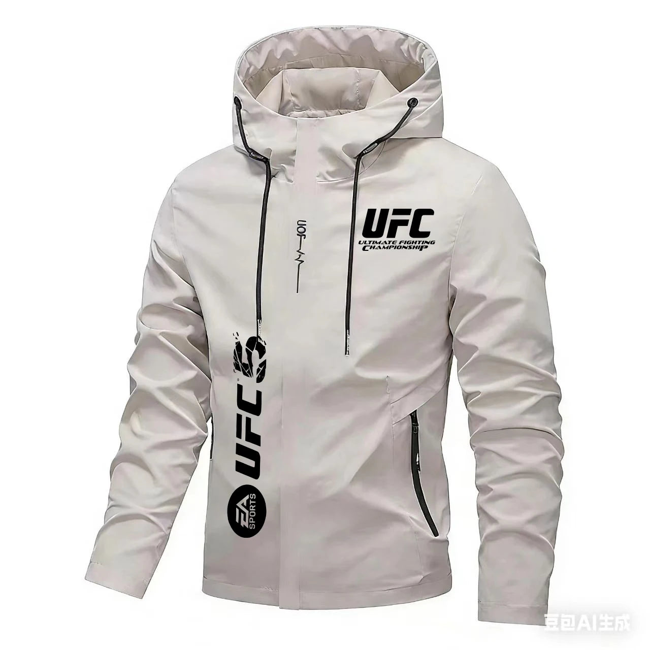 Veste UFC Fighting Fan Capuche - Blouson Unisexe Coupe-Vent Sport Automne Hiver