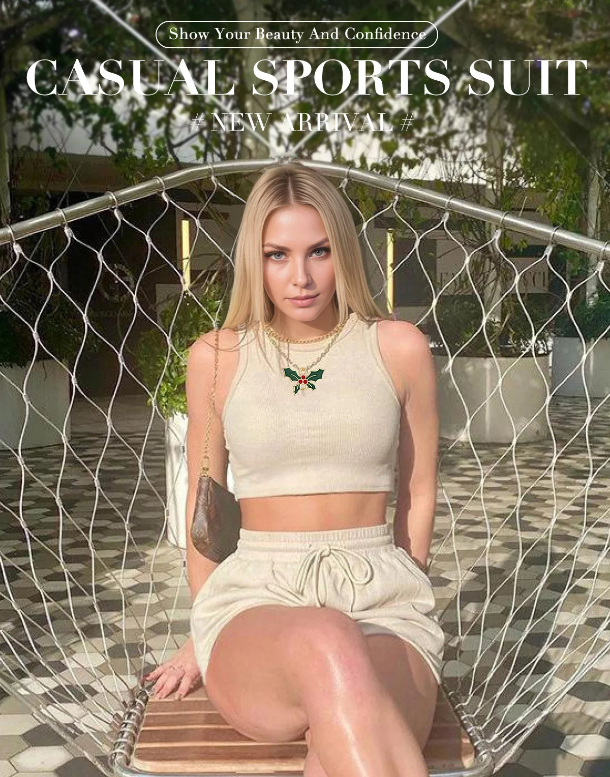 Ensemble Short Texturé Gaufré Femme - Crop Tank Top + Short Cordon 2 Pièces