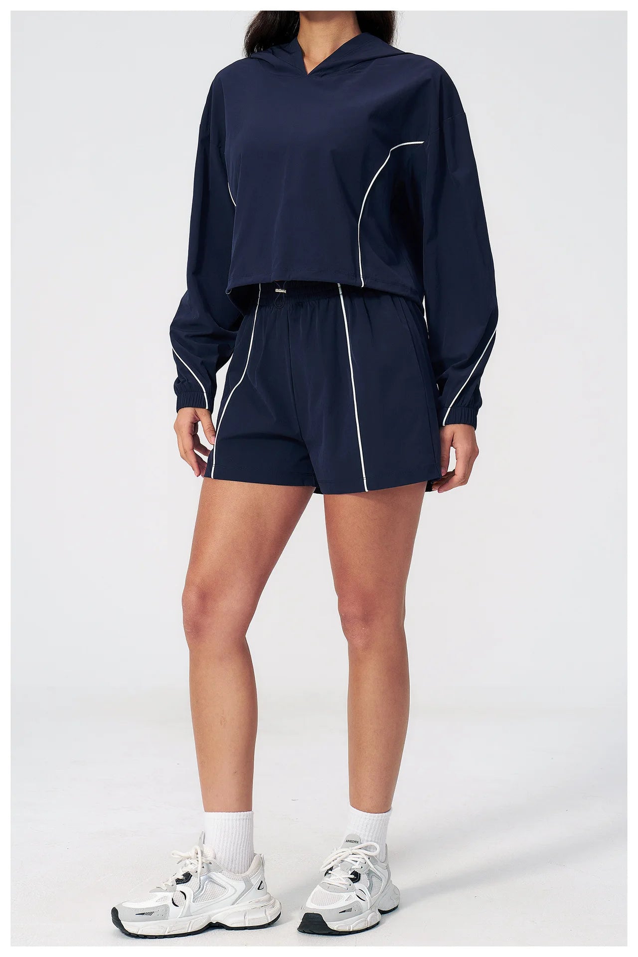 Ensemble Sport Femme – Veste Zippée Anti-UV & Legging Yoga, Running & Cyclisme
