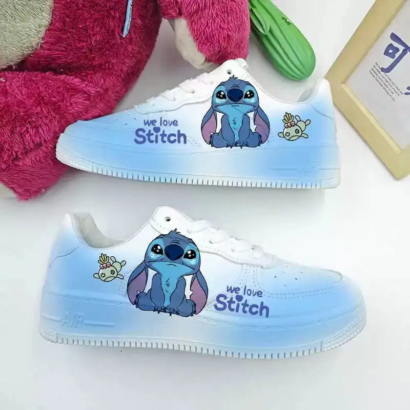 Baskets Montantes Enfant Disney Stitch - Chaussures Cartoon Légères Respirantes Casual Couple Automne