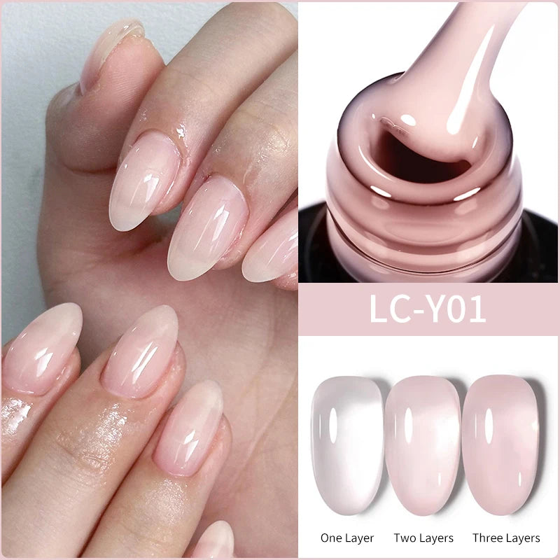 Gel Extension Ongles Paillettes LILYCUTE 15ml - Vernis Semi-Permanent UV Construction Nail Art