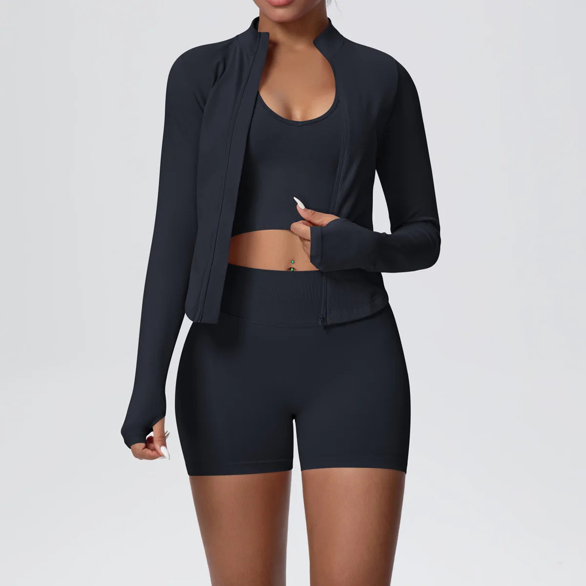 Ensemble Sport Femme 3 Pièces Sans Coutures – Yoga & Fitness